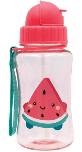 Garrafinha Frutti Melancia Buba 400ml - Canudo Silicone