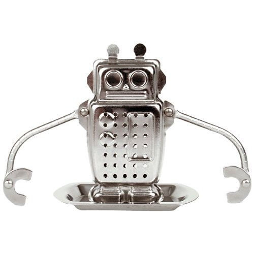 Kikkerland Robot De Infuser Del Té Y Bandeja De Goteo