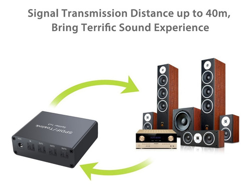 Proster Divisor De Audio Digital Óptico Spdif Toslink