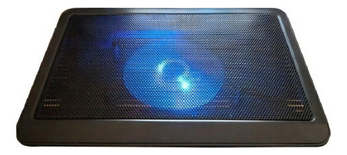 Base Enfriadora Para Laptop 14'' 1 Ventilador 1 Posicion Color Negro Led Azul