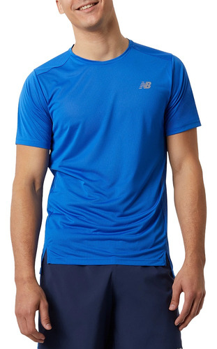 Remera New Balance Accelerate Azul - Mt23222co