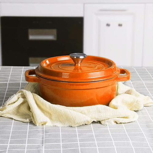 Mini Olla De Hierro 13x10x4.6 Cm Naranja Briva Ec1059n