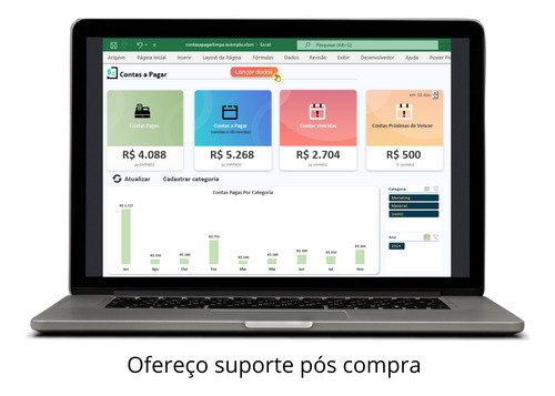 Sistema Excel Contas A Pagar/receber- Com Alerta Vencimento