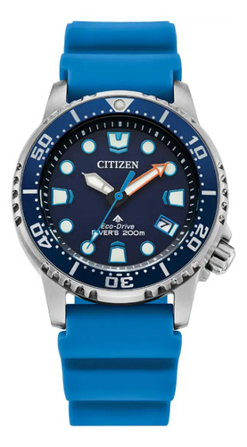 Reloj Citizen Promaster Dive Eo2028-06l Para Dama Color de la correa Azul Color del bisel Azul Color del fondo Azul