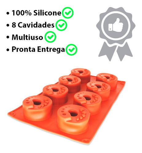 Imagem 2 de 7 de Forma De Silicones Gesso Sabonete Artesanal Molde 8 Cav