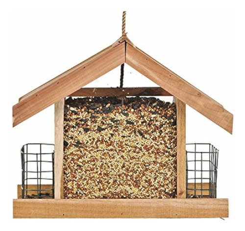 Perky-pet 50144 Deluxe Chalet Cedar Feeder, Capacidad De 5.2