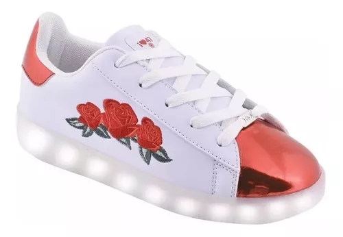 Zapatillas 47 Street Con Luces Led Flores Fty Calzados | Envío gratis