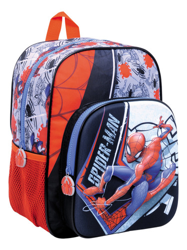 Mochila Spiderman Gray Espalda 12p 38220 Color Multicolor Diseño de la tela Estampado