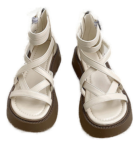 Sandalias Retro Para Verano 2024 Zapatos Griegos Franceses D