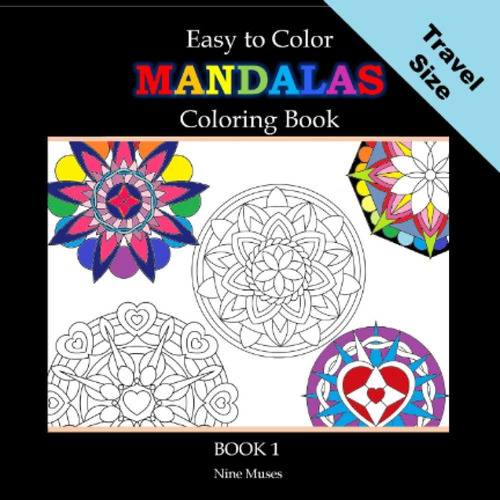 Libro: Easy To Color Mandalas Travel Size Coloring Book: Sma