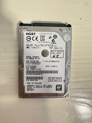 Lote 4 Discos Duros Laptop 2.5 Gris (Usado)