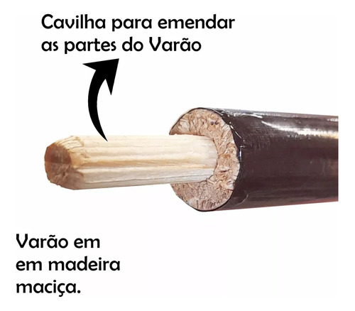Conjunto Varão Completo Cortina 19mm 2m Pronto Para Instalar