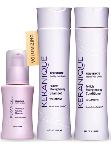 Conjunto De Cuidados Com O Cabelo Keranique Volumizing Shamp