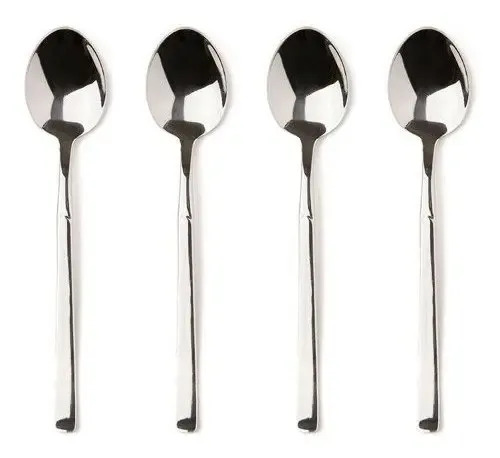 4 Cucharas De Postre Cubiertos Volf Focus Acero Inoxidable