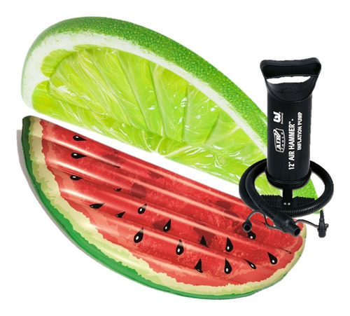 Colchoneta Inflable Frutas Bestway Pileta Playa + Inflador