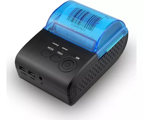 Mini Impresora Térmica Portátil Bluetooth, Inalámbrica, Para Tickets y  Recibos POS PDV, 58mm