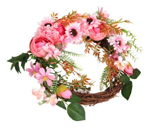 Corona De Flores De Imitación Artificial De Peonía Para CoLG