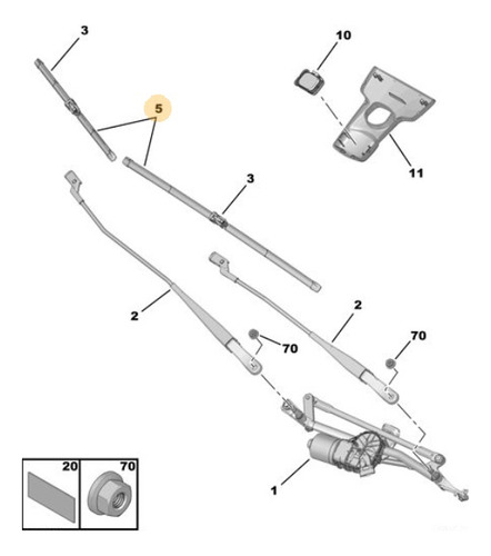Juego De 2 Plumas Limpiaparabrisas A4 Audi 2015