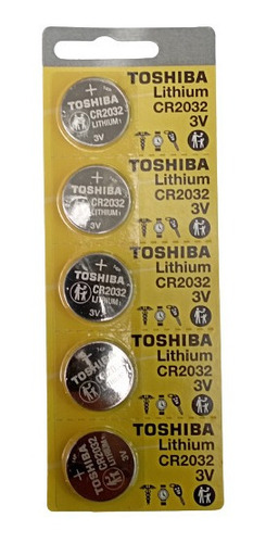 Cr2032 Pack 5  Toshiba Lithium 3v 100% Original 