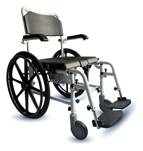 Silla Cómodo Con Ruedas Abatible, Desmontable, Baño Portatil