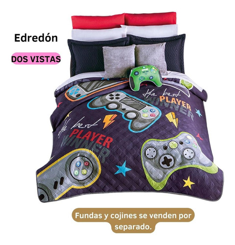 Edredón Ligero Doble Vista Marino Matrimonial Gamer Concord