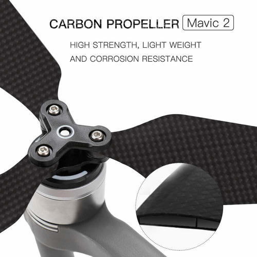 Imagen 5 de 10 de Rcgeek Compatible With Dji Mavic 2 Pro Carbon Fiber Propelle