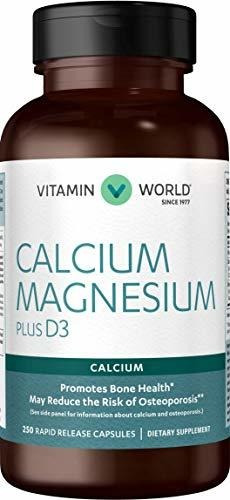 Vitamina Mundo Calcio Magnesio Plus Vitamina D3 250 Cápsula