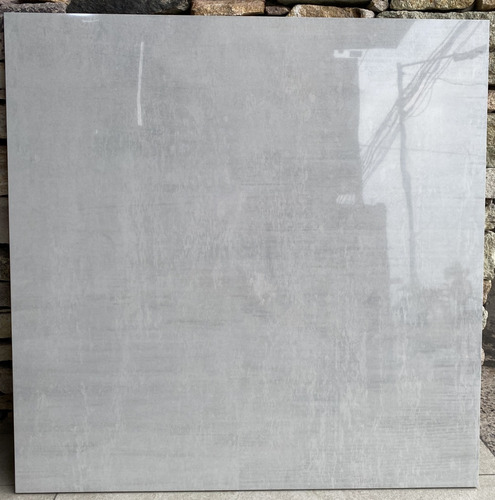 Porcelanato Rectificado Life Pulido Espejado Gris 58x58 2da