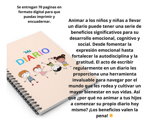 Planner Pdf Diario Infantil - Tareas Agenda Gratitud Tdah Blanco Imprimible 2025