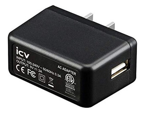 Cargador De Pared Usb Icv  Adaptador De Corriente Alterna De