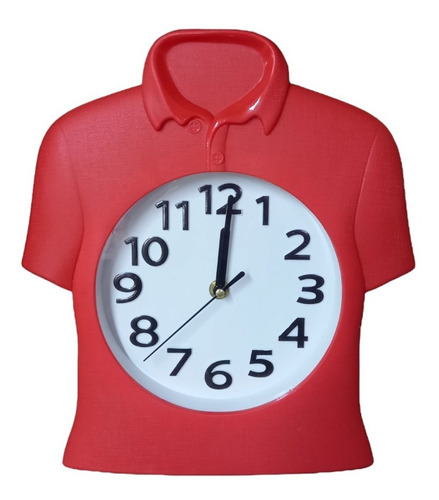Reloj Analogico Plastico De Pared Diseño Camiseta Colores
