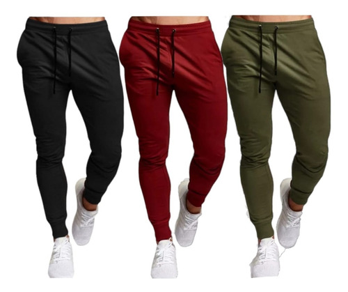 Pantalón Sudadera Jogger Hombre X3 Unidades + Envío Gratis 