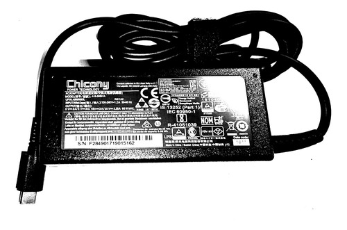 Cargador Notebook Original Usb C Chicony 65 Watts A16-064n1a