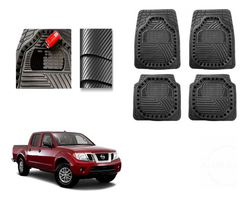 Tapetes Carbono 3d Grueso Nissan Frontier D40 2005 A 2019