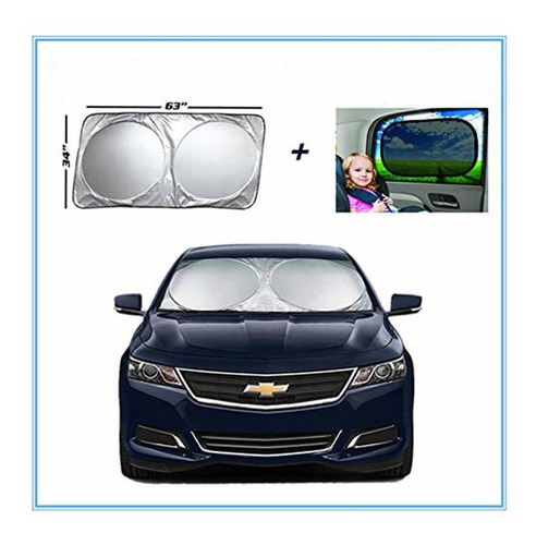 Windshield Sun Shade + Bouns 2pcs Side Window Shade For Car 