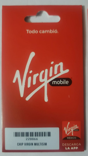 Paq. 5 Chips Virgin Mobile - Incluye Paq. Chico 1.5gb X 15d