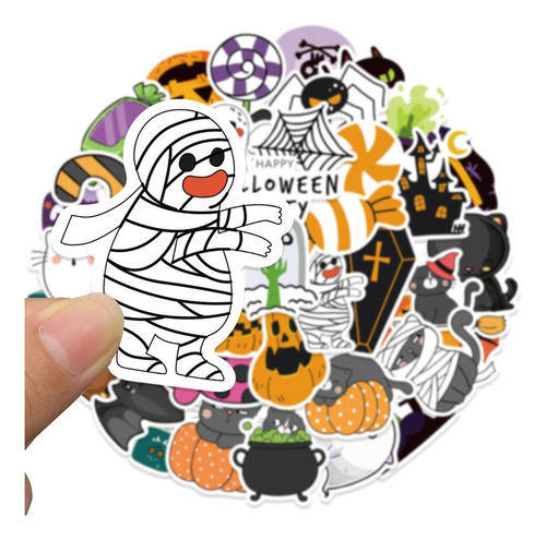 Pegatinas Impermeables De Halloween Para Tazas Pegatinas De