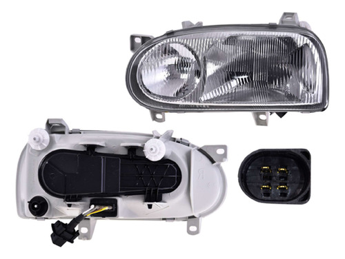 (par) Faros Manual/elec P/halogeno Vw Golf Gti 1998 Depo