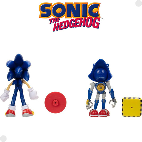 Pack 2 Bonecos Sonic E Metal Sonic The Hedgehog 04232 -sunny