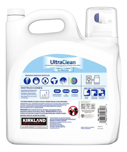 Detergente Líquido Ultra Clean Sin Aromatizante 5.73 L.