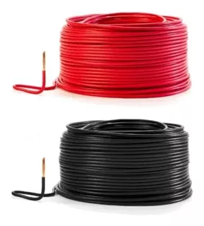 Kit 2 Cable Electrico Cca Calibre 10 50 Metros Negro Y Rojo