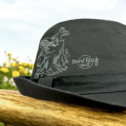 Sombrero Tipo Fedora Hombre - Hard Rock Cafe Original (Usado)