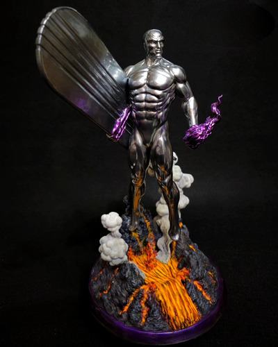 Diorama Surfista Prateado - Marvel - 37cm - Colecionável 3d
