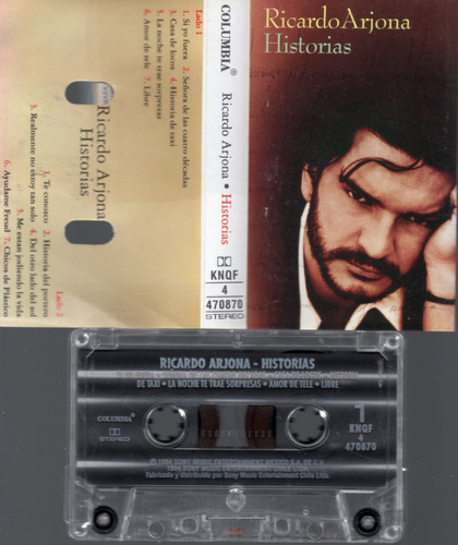 Ricardo Arjona Primer Cassette Historias Año 1994