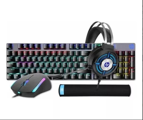 Kit Profesional Hp Gamer Gm3000 Teclado Mouse Auriculares