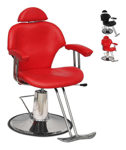 Sillon Barberia Urban Desing Hidraulica Reclinable Sillón para Barberia Estetica Color Rojo