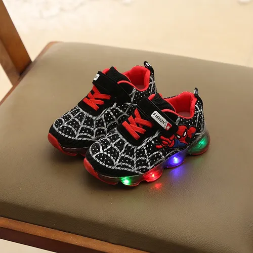 Zapatos Con Luz Spiderman Para Niños Zapatos Con Luz Led