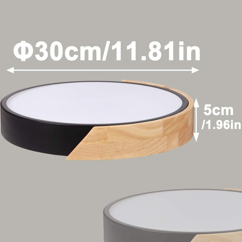 Led Lámpara De Techo Moderna Ø30cm 3 Colors Para Habitacion