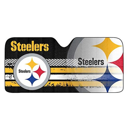 Shade Nfl Pittsburgh Steelers Auto Universal, Grande, Negro