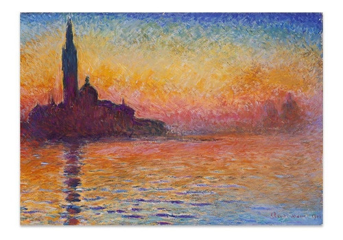 Cuadro Canvas Atardecer En San Giorgio Maggiore Monet 50x70